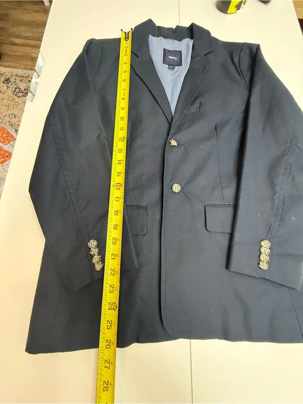 GAP Boys Navy Blazer - Two-Button Notch Lapel size L (10)